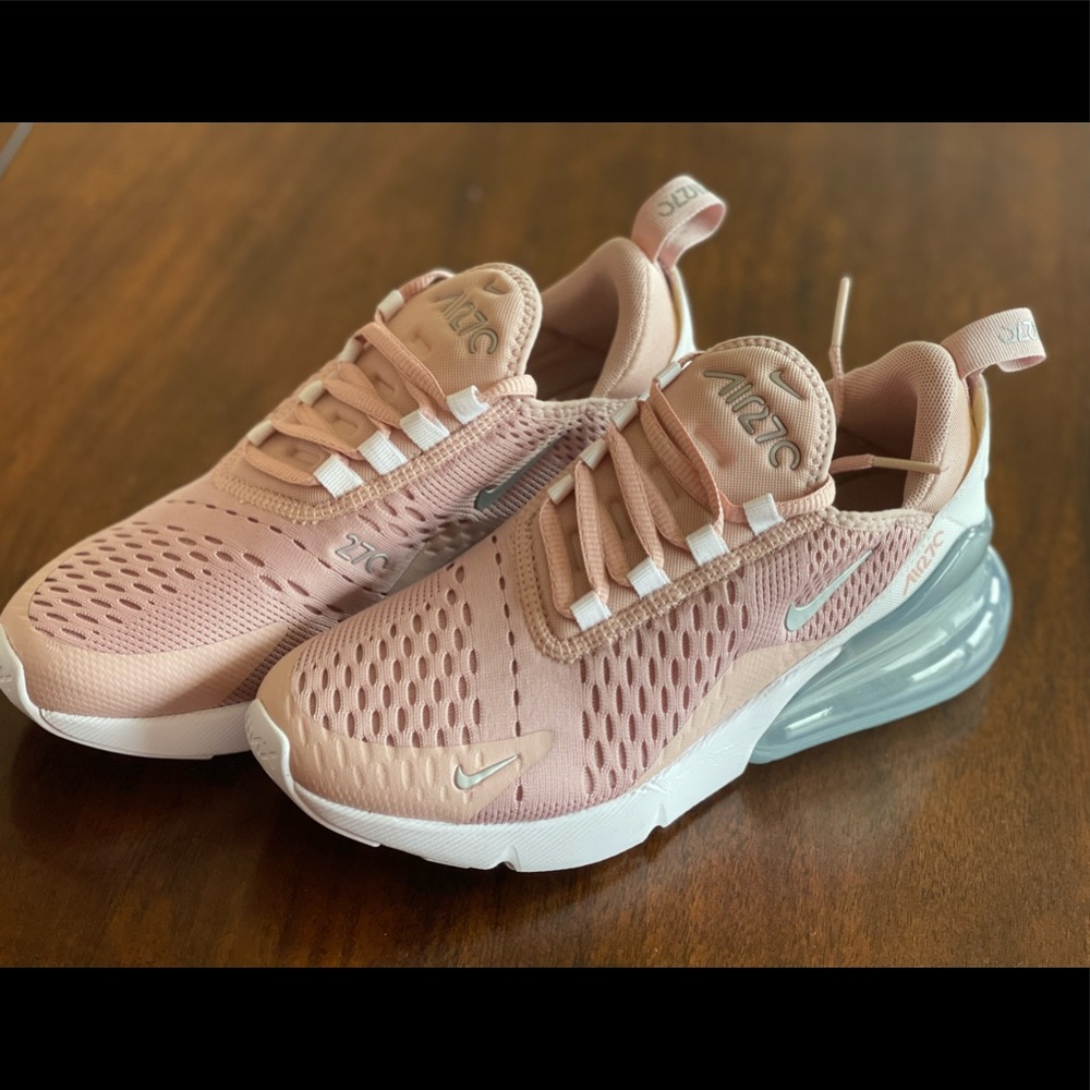 Nike Air Max 270 pink Oxford/metallic silver womens size 6